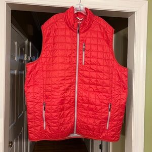 NWOT Men's Cutter & Buck Rainier CB WeatherTec PrimaLoft Puffer Vest Red Sz 4XT
